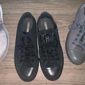 All black and all grey 8.5 converse